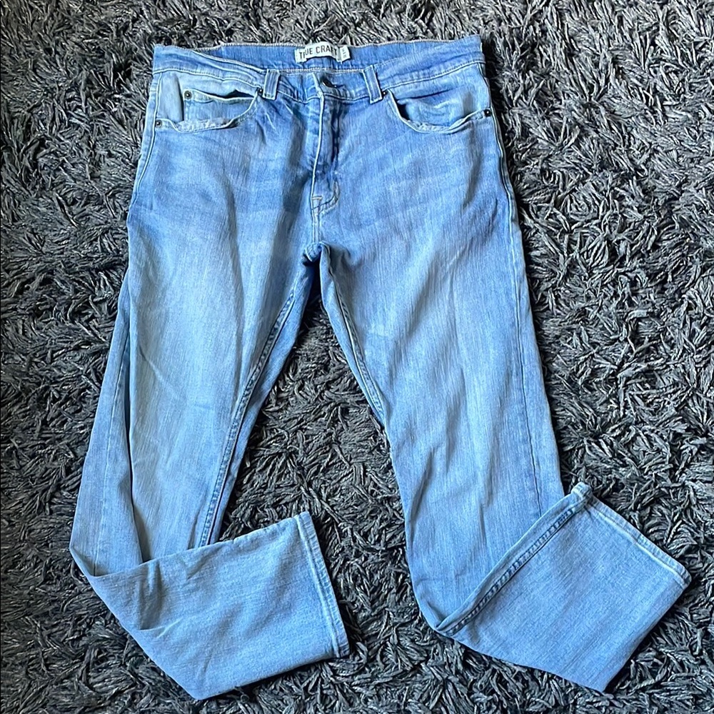 True Craft Blue Slim Jeans Classic Style size 34x32